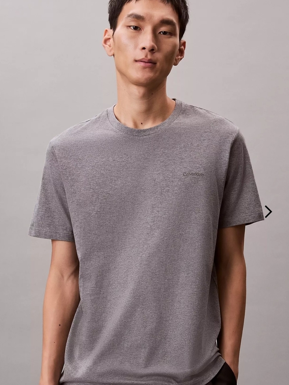 Calvin Klein Men’s Heather Gray Crewneck Short Sleeve Tee
